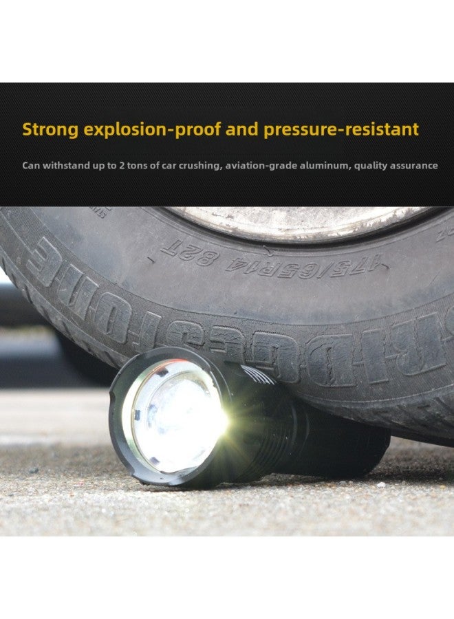 مصباح يدوي Shenyu ضوء قوي قابل لإعادة الشحن للاستخدام الخارجي فائق السطوع وصغير الحجم محمول للاستخدام المنزلي ومتين مصباح LED - مواصفات المنتج: أبرز الملامح → 【إصدار مسدس فولاذي عالي الجودة】 بطارية - Image 5