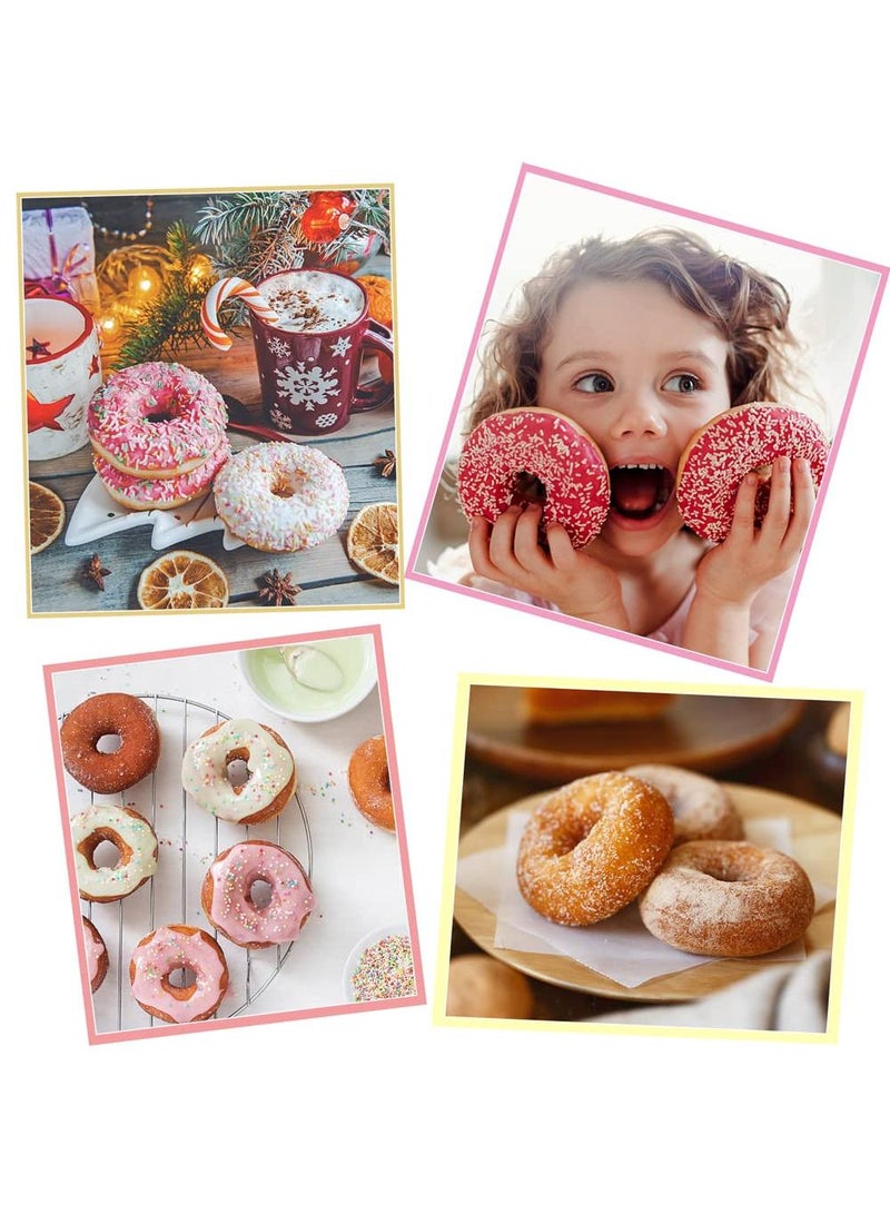 Sweet seven مجموعة قاطع الدونات غير اللاصق مع ملقط الغمس - قاطع بسكويت دائري لخبز الدونات والكعك والبسكويت - أداة خبز الدونات في المطبخ 1 عبوة - Image 4