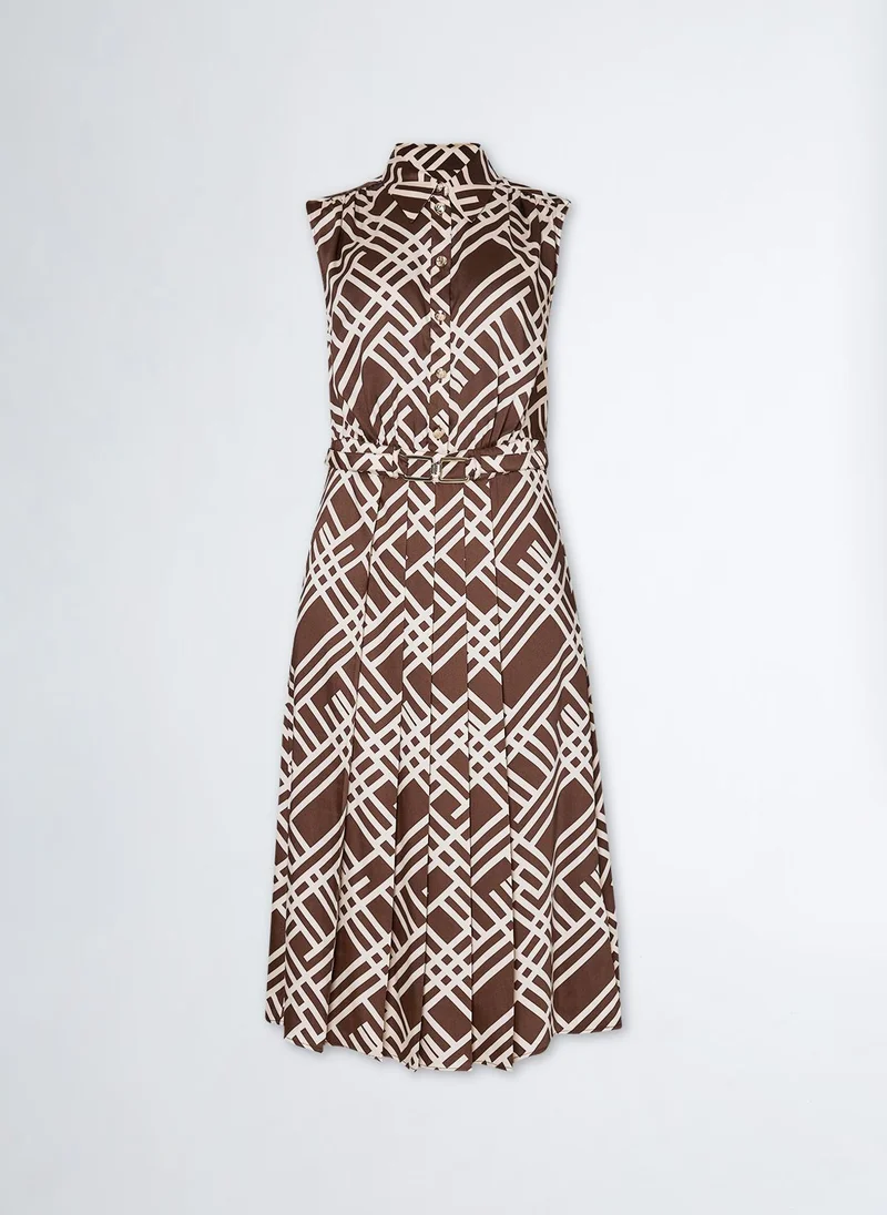Liu Jo Printed twill shirt dress