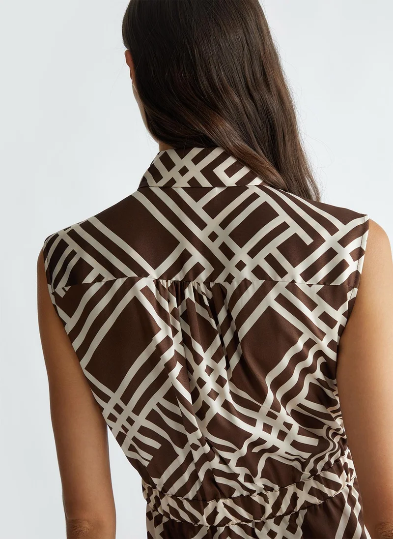 Liu Jo Printed twill shirt dress