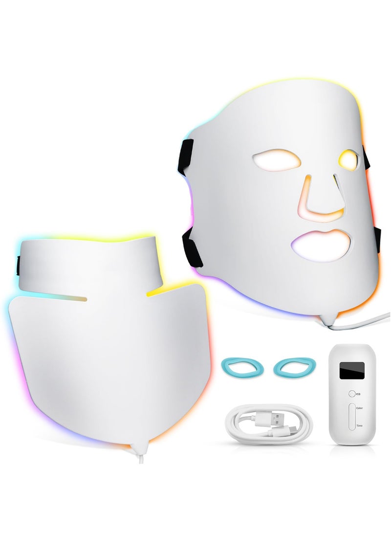 SYOSI - SYOSI LED Face Light Therapy Mask, Red Light Therapy for Face, 7 Colors Facial Light Therapy, Professional Face Red Light Beauty Device for Rejuvenation/Anti-aging/Wrinkles/Spots - Image 1