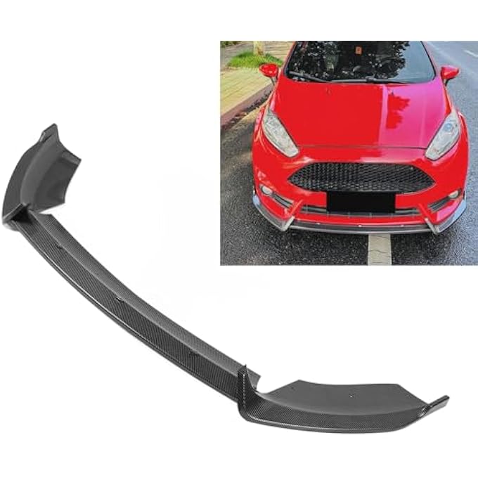 Fuchooky 3Pcs Front Bumper Lip Spoiler Splitter Sporty Style Front Lip Spoiler Splitter Protector for B Max (Carbon Fiber Style) - Image 2