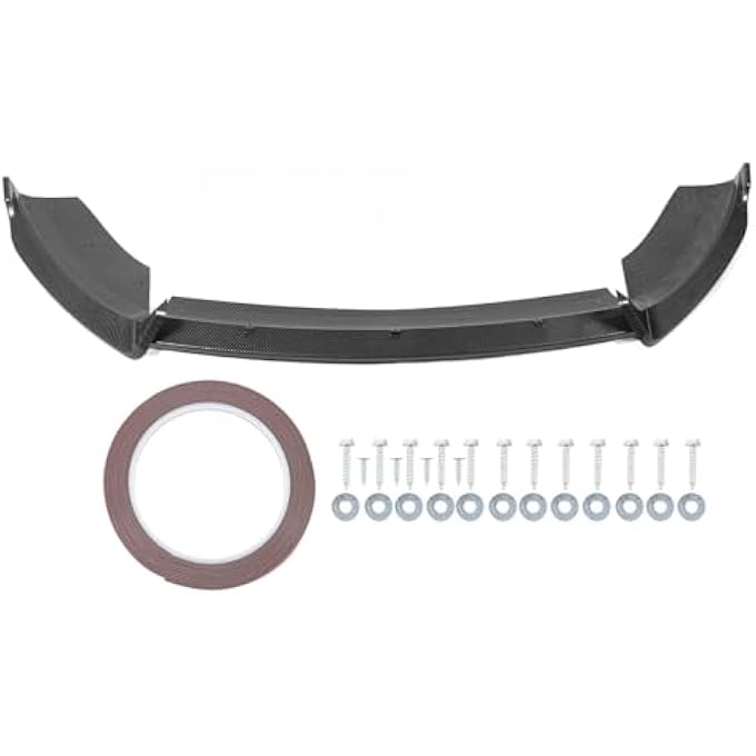 Fuchooky 3Pcs Front Bumper Lip Spoiler Splitter Sporty Style Front Lip Spoiler Splitter Protector for B Max (Carbon Fiber Style) - Image 1