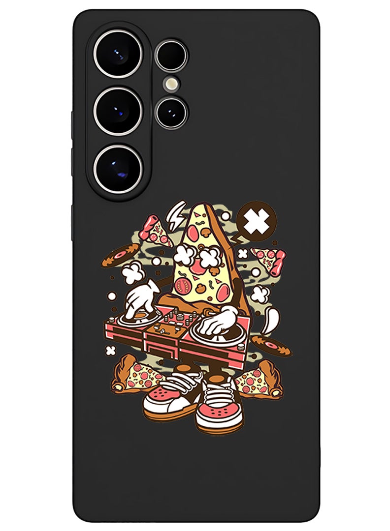 Theodor Protective Slim Fit Case Liquid Silicone Cover with Full Body Protection Anti-Scratch Shockproof Case For Samsung Galaxy S25 Ultra (Black) - Pizza dj - Image 1