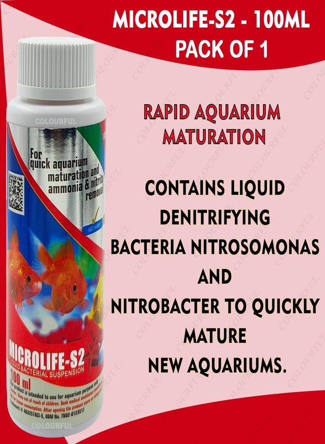 colourful Aquatic Remedies Micro Life S2 | for Quick Aquarium Maturation and Ammonia & Nitrite Removal | Water Conditioner | Suitable for Fresh Water & Salt Water, (Micro Life S2-100ml), Pack of 1 - Image 2