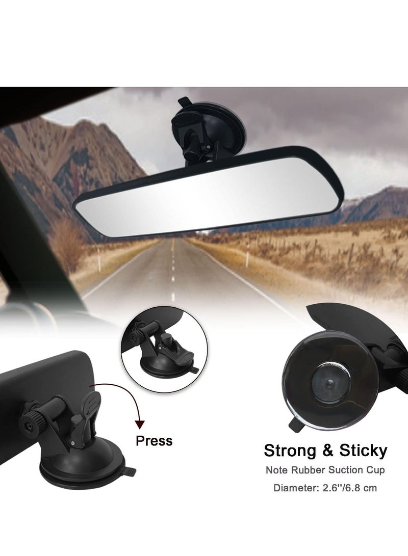 RAHAYM Rear View Mirror, Universal Thickened Anti-glare HD Car Interior Rear View Mirror-(With Adjustable Suction Cup) - Image 3