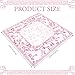 Sonwyoung 22 Inch Mini Chinoiserie Mahjong Mat for Travel Set Pink and White Floral Mahjong Mat Cute Small Domino Accessories Gifts Domino and Tile Game Table - Image 4