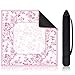 Sonwyoung 22 Inch Mini Chinoiserie Mahjong Mat for Travel Set Pink and White Floral Mahjong Mat Cute Small Domino Accessories Gifts Domino and Tile Game Table - Image 2