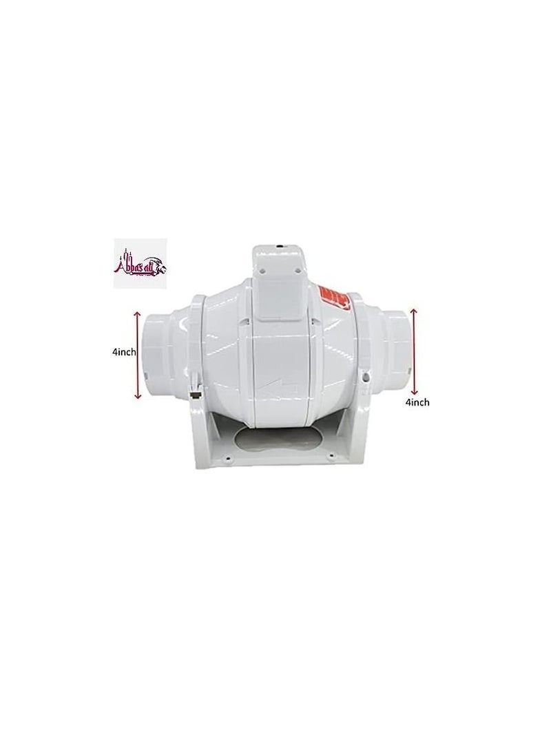 ABBASALI - Circular Inline Exhaust Fan Low Noise Duct Fan for Bathroom Kitchen Ventilation - Image 1