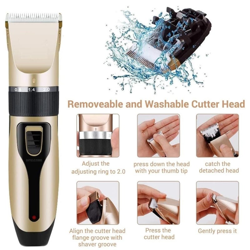 Deoxys Dog Clippers, Dog Grooming Kit Low Noise Pet Hair Trimmers USB Rechargeable Cordless Professional Shaver for Small Medium Large Pets Dogs Cats - Image 5