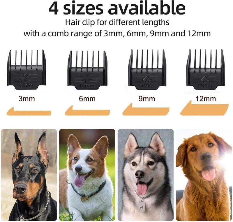 Deoxys Dog Clippers, Dog Grooming Kit Low Noise Pet Hair Trimmers USB Rechargeable Cordless Professional Shaver for Small Medium Large Pets Dogs Cats - Image 3