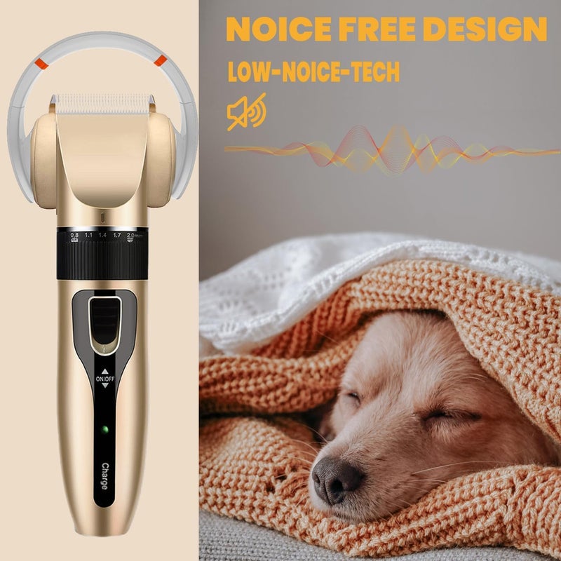 Deoxys Dog Clippers, Dog Grooming Kit Low Noise Pet Hair Trimmers USB Rechargeable Cordless Professional Shaver for Small Medium Large Pets Dogs Cats - Image 4