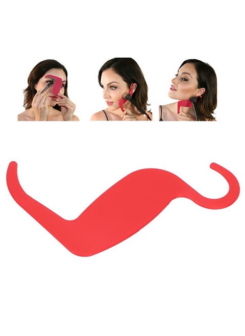 Stencil for Makeup Brushes Set, Face Make‑Up Stencils Nose Eyebrow Cheekbone Contour Stencils for Various Face Shapes(red)