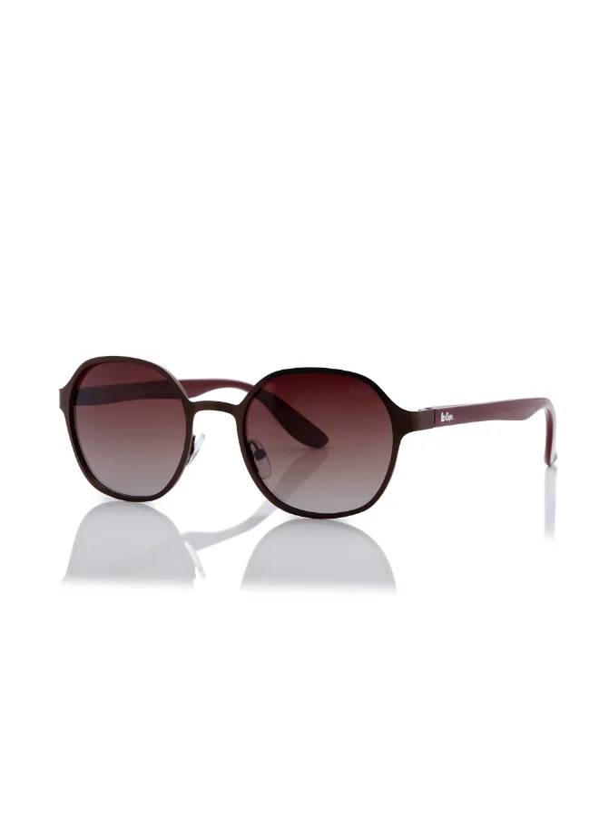 Lee Cooper Polarized Sunglasses Matte Brown Frame Gradient Brown Mirror Lens 51mm  - LC1211C02