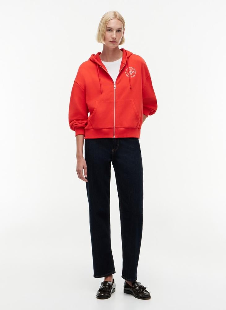TOMMY HILFIGER Logo Embroidery Zip-Thru Hoody - Image 4