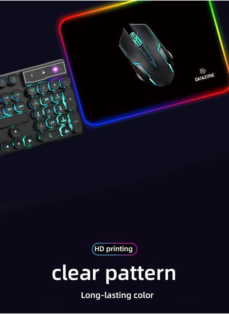 350x250x4 Gaming RGB Mouse Pad, Smooth Keyboard and Mouse Pad for Computers