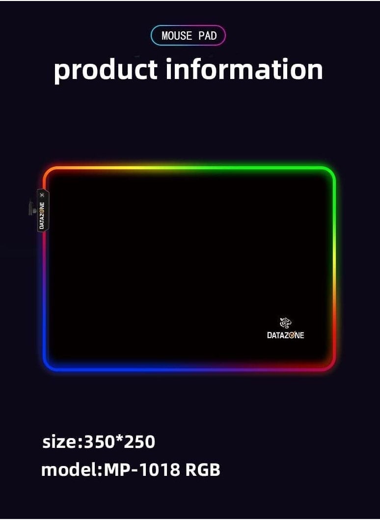 350x250x4 Gaming RGB Mouse Pad, Smooth Keyboard and Mouse Pad for Computers
