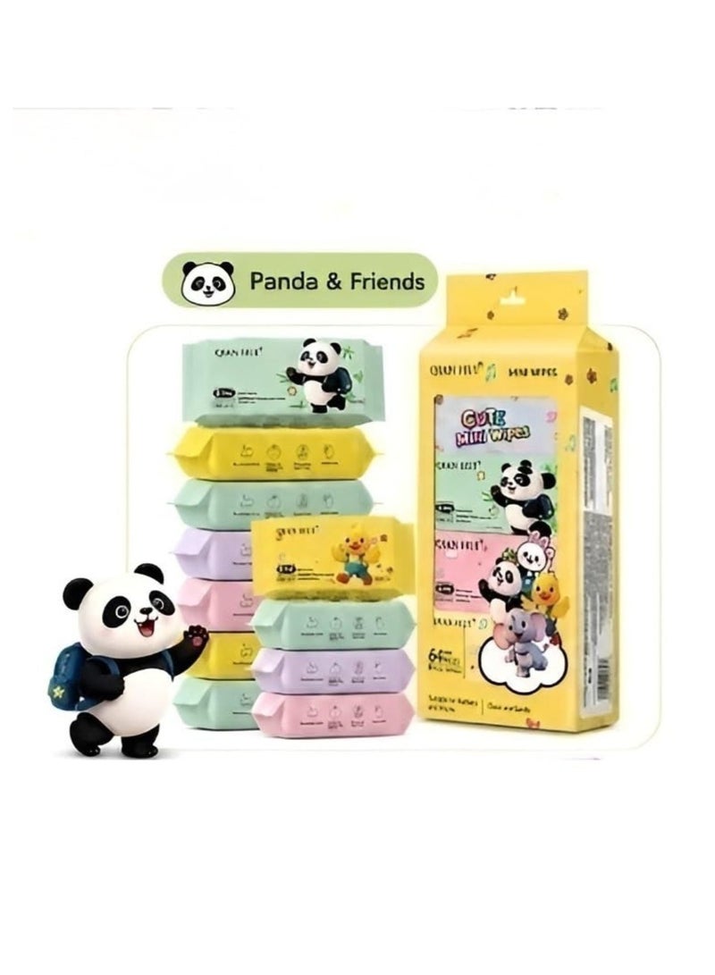BABY WIPES Baby Wet Wipes, 64 Sheets, Soft Daily Cleansing Wipes, Yellow Pack, Model SJ-0076 - Image 2