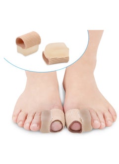 KASTWAVE Toe Spacer Straightener, 4 Pieces Thumb Valgus Corrector Gel Toe Splitter for Bunion, Overlap Toe, Drift Toe, Hammer Claw Toe, Foot Pain Relief (Khaki)  - Image 1