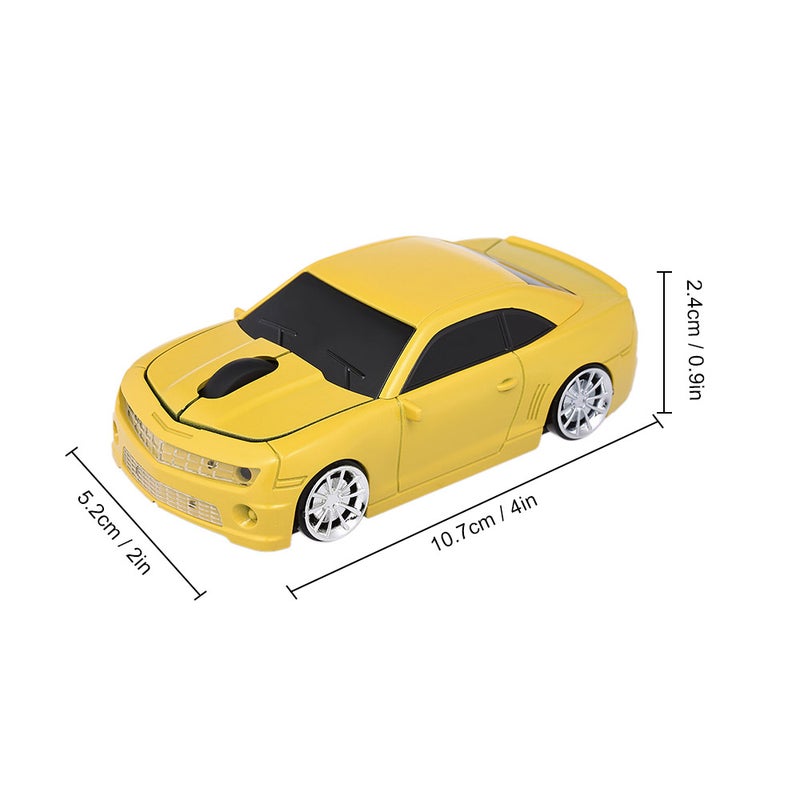 2.4G Wireless Car USB Computer Mice Car Shape 1000 DPI with LED Light Receiver for PC Laptop Blue - Image 3