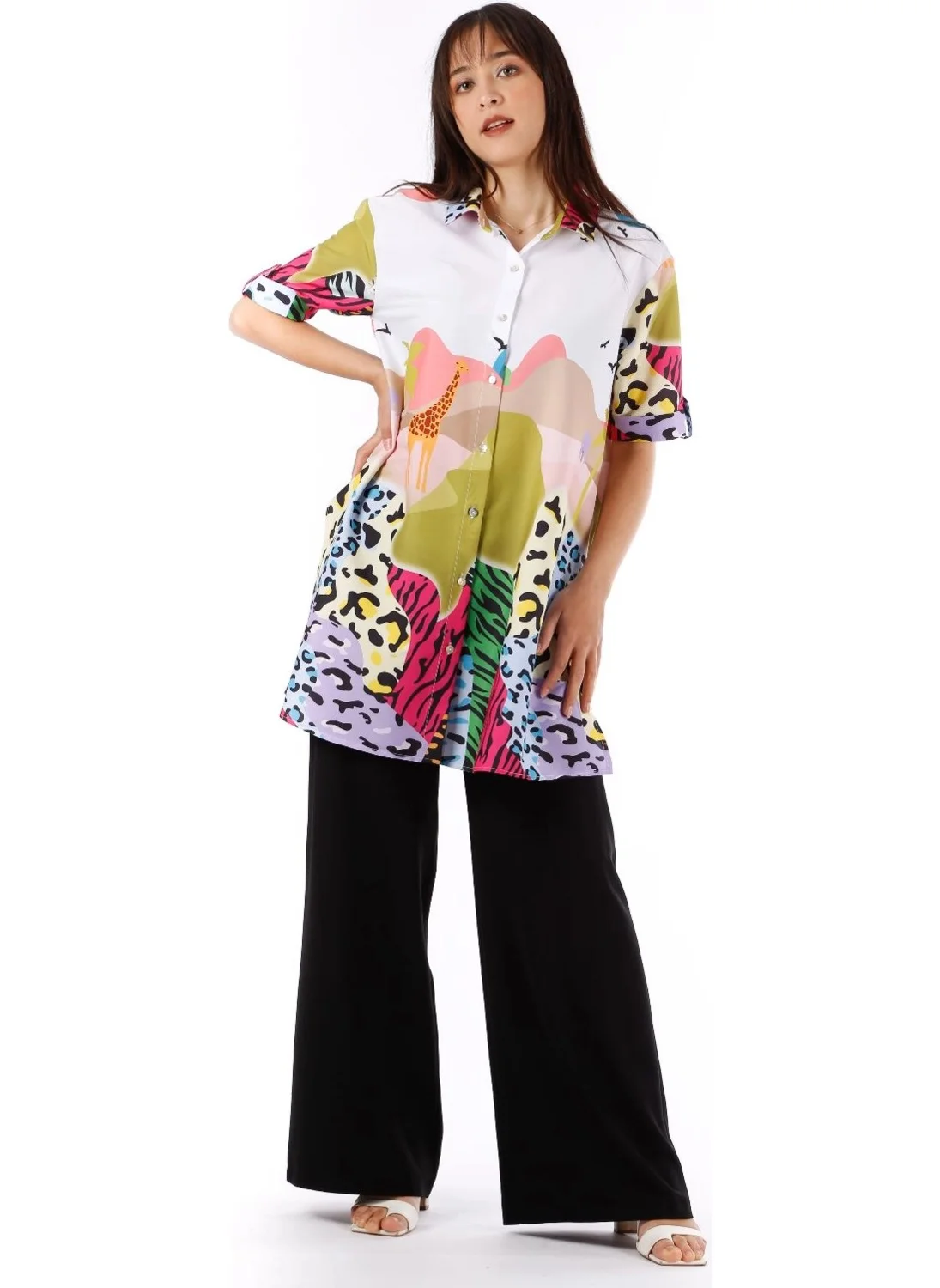 Modatalika Women's Colorful Patterned Tunic