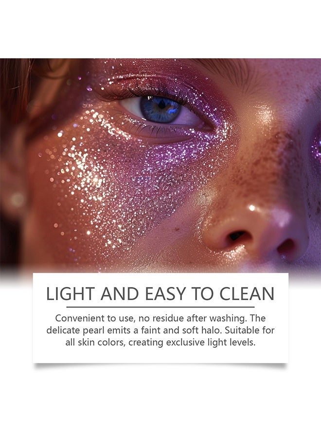 zephoco Glitter Spray，Glitter Hairspray，Purple Body Glitter Spray,Quick-Drying and Waterproof Glitter Hairspray,Nozzles are not Easily clogged，Long-Lasting Body Shiny Spray for Stage Makeup, 100ml - Image 3