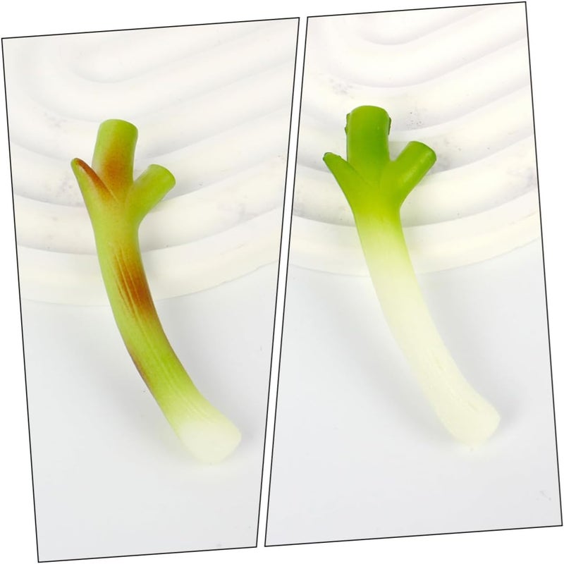 Cabilock 6pcs Artificial Green Onions Simulation Scallions Decorative Fake Vegetables Lifelike Plastic Vegetable Models for Home Kitchen Party Display - Image 4