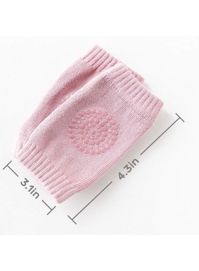 Kalevel Baby Knee Pads Infant Knee Protector Cotton Baby Crawling Knee Pads Elastic Knee Sleeve Elbow Knee Pads Toddler Anti Slip Knee Pads for Baby Boy Girl 0-3 year (2 Pairs, Green + Pink) - Image 3