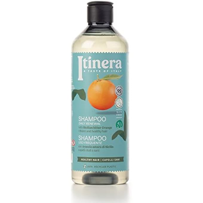 DAILY RENEWAL SHAMPOO WITH SICILIAN BITTER ORANGE FOR VIBRANT AND HEALTHY HAIR - 95% NATURAL PRODUCTS - MADE IN ITALY WITH 100% RECYCLED BOTTLE (12.51 FLUID OUNCE) - Image 1