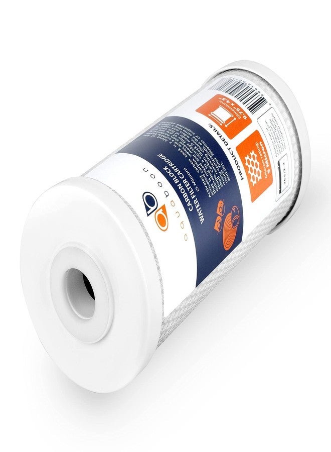 أكوابون مجموعة خراطيش استبدال مرشحات المياه المنزلية الكاملة Aquaboon 5 ميكرون 10 × 4.5 من مرشحات الكربون والرواسب المتوافقة مع FXHTC وDGD-5005، عبوتان - Image 2