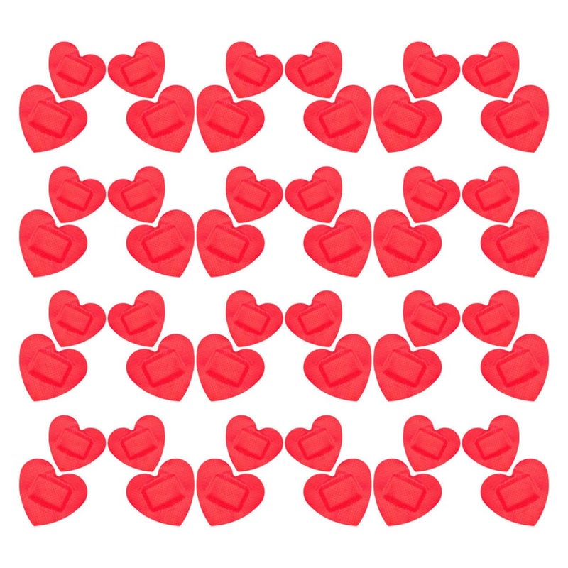 Waterproof Breathable Heart Shaped Adhesive Bandages Set 38x35mm 52x42mm for First Aid Travel - Image 2