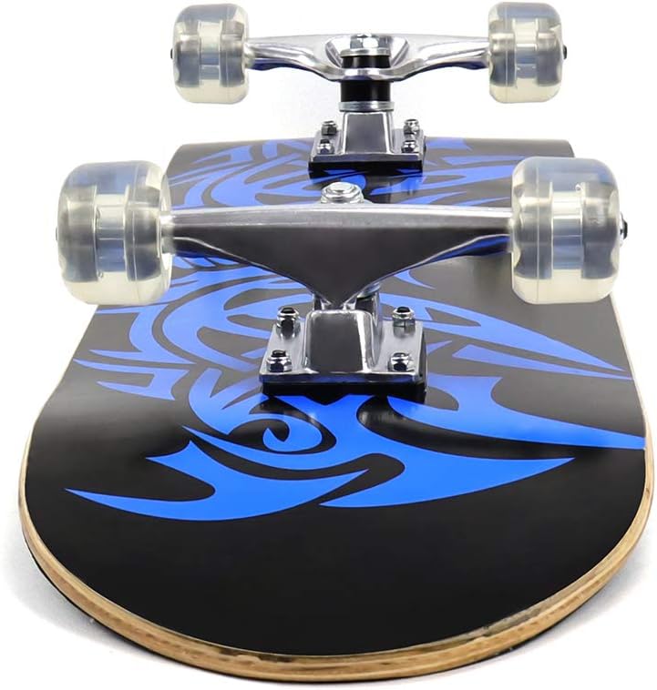 Chrome Wheels 31 inch Skateboard Double Kick Skate Board Cruiser Longboard 8 Layer Maple Deck Skateboards for Kids and Beginners - Image 4