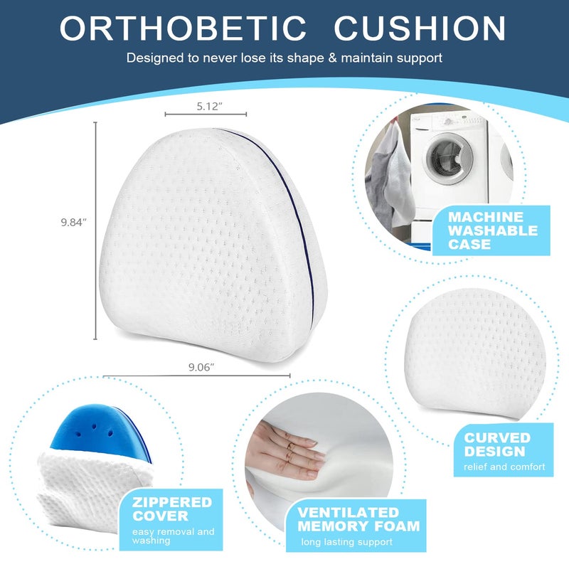 GLORSIGN Knee Pillow for Side Sleepers Leg Pillows for Sleeping Leg Support Pillow for Lower Back PainSciatica Relief - Image 2