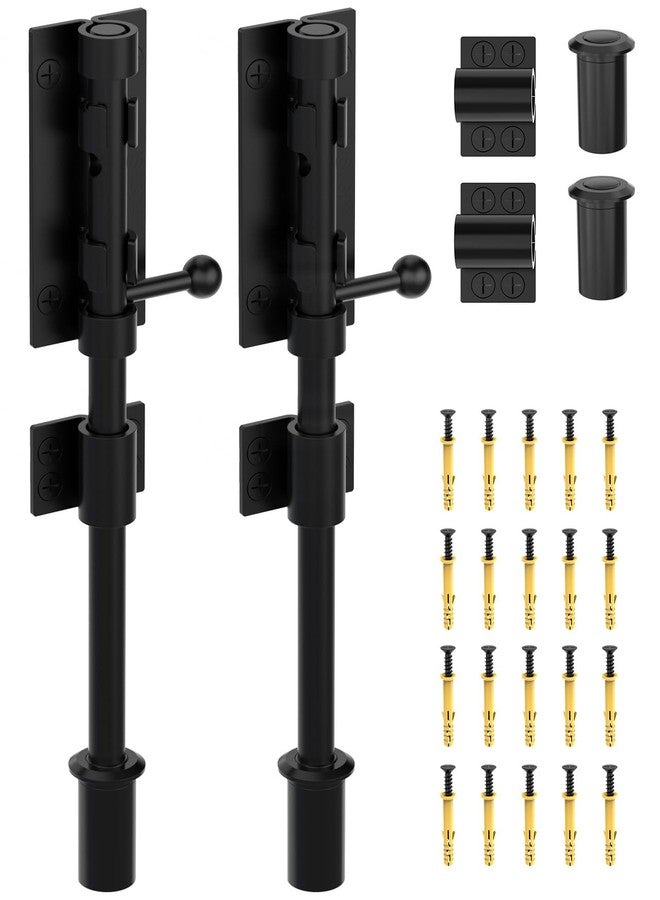 YogePote 10" Door Lock Bolt Gate Latch, 304 Stainless Steel Heavy Duty Fence Slide Door Latches Hardware, Gates Locks Barrel Bolt Locking Sliding Bolt Latch for Wooden Fence Yard Shed Barn - Image 1