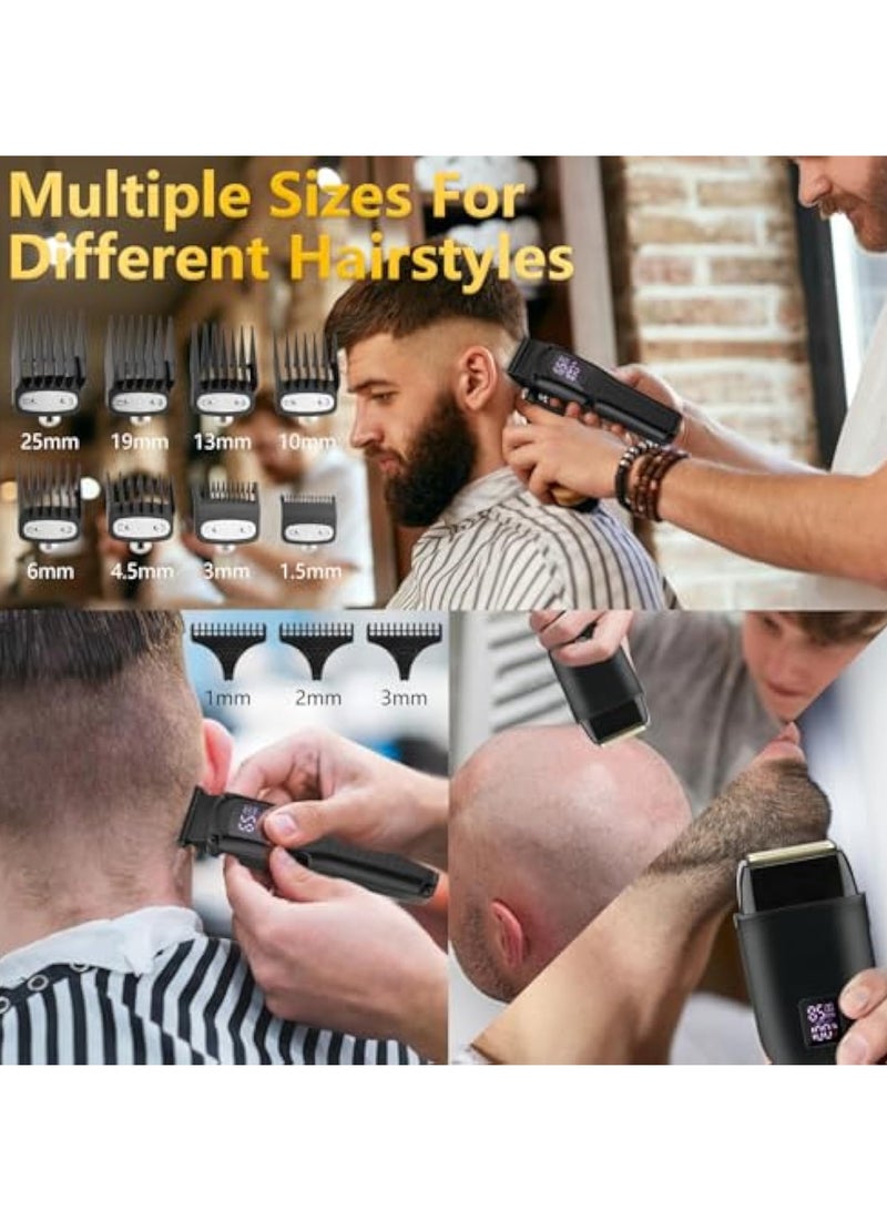 SOLARAE Clippers and Trimmers Set, Electric Shavers Set, Hair Clippers for Men Professional, Cordless Beard Trimmer for Men, Hair Trimmer Rechargeable, Barber Clippers for Haircut Grooming, Razor with Case - Image 4