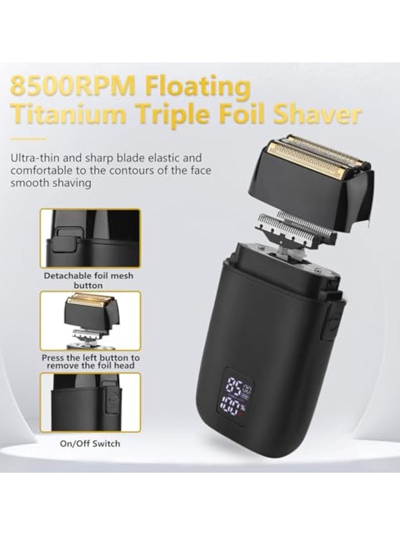 SOLARAE Clippers and Trimmers Set, Electric Shavers Set, Hair Clippers for Men Professional, Cordless Beard Trimmer for Men, Hair Trimmer Rechargeable, Barber Clippers for Haircut Grooming, Razor with Case - Image 3