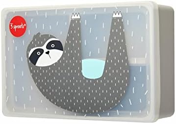 3 Sprouts Silicone Bento Lunch Box - Leakproof Lunch Box For Kids - Sloth - Image 1