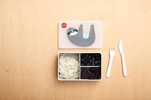 3 Sprouts Silicone Bento Lunch Box - Leakproof Lunch Box For Kids - Sloth - Image 5