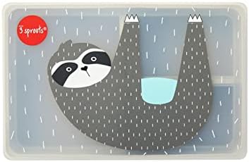 3 Sprouts Silicone Bento Lunch Box - Leakproof Lunch Box For Kids - Sloth - Image 2
