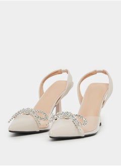 JOJO Embellished Bow Detail Stiletto Heel Shoes  - Image 2