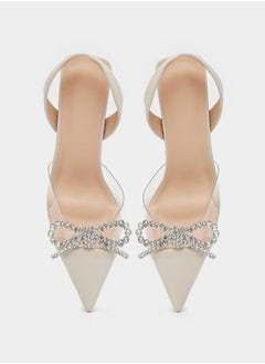 JOJO Embellished Bow Detail Stiletto Heel Shoes  - Image 5