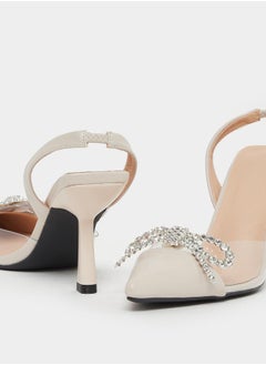 JOJO Embellished Bow Detail Stiletto Heel Shoes  - Image 3