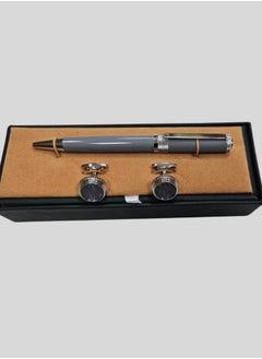 Generic Luxury Elegance Set: Sleek Metal Pen with Premium Cufflinks  - Image 2