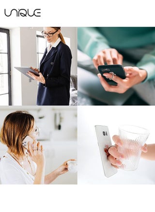 4Pcs Cell Phone Ring Holder Flower Shape Phone Ring Holder Metal Finger Grip Finger Kickstand 360° Rotation Universal Finger Ring Phone Grip Compatible With All Smartphone - view 5