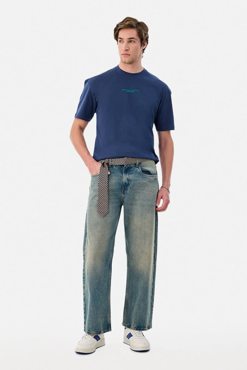 سنيتش Oversized Graphic 100% Cotton T-Shirt