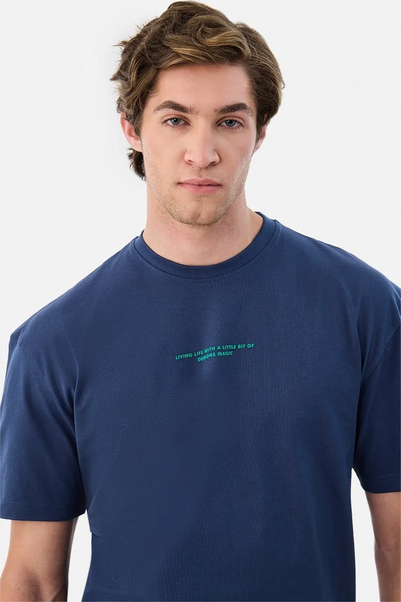 سنيتش Oversized Graphic 100% Cotton T-Shirt