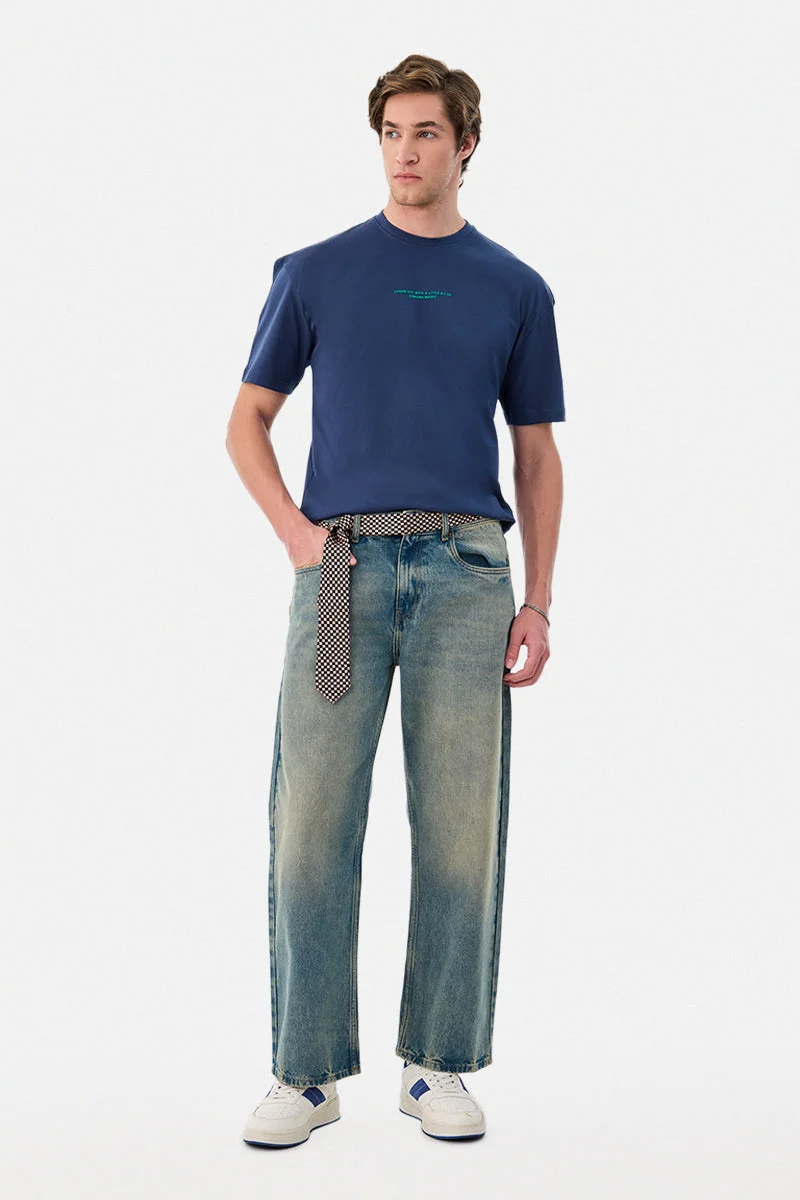 سنيتش Oversized Graphic 100% Cotton T-Shirt