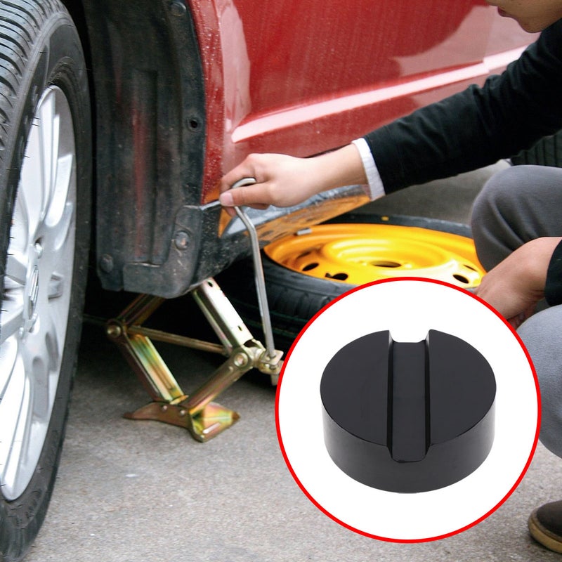 🔧 ثلاث قطع وسادات مطاطية لرافعات السيارات واقي إطارات مع فتحات لرافعة هيدروليكية حامل قاعدي أسود - Image 2