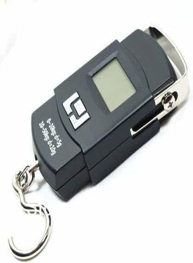 Weight Machine for Luggage, Wait Machine, Luggage Wighing Scale, Digital Weighing Scale, Bag Weighing Scale for Luggage, Electronic Portable Fishing Hook Type Digital LED Screen, 50 kg (Black) Vcx-71 - Image 1