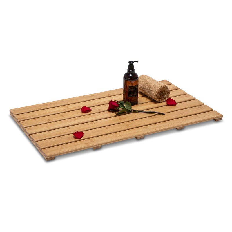 GOBAM Bamboo Bath Mat Extra Large 3150 x 1835 x 13 inches  NonSlip Floor Mat for Bathroom Spa Sauna Kitchen Indoor  Outdoor Spaces Shower Mat for Bathroom Decor  Natural